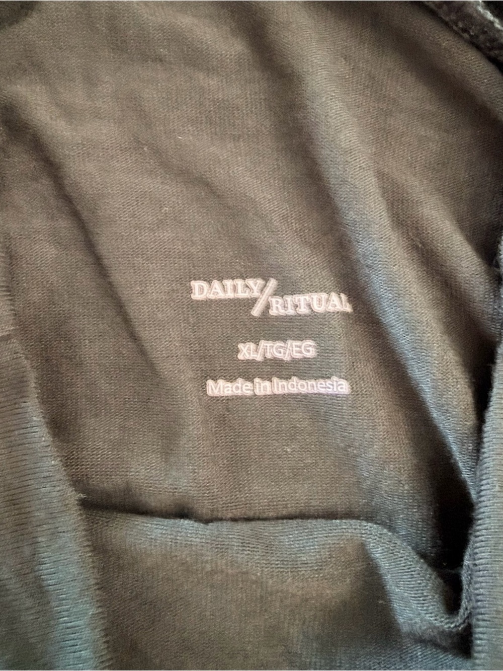 Daily Ritual Dark Teal Mock Neck Long Sleeve Top - Picture 4 of 4
